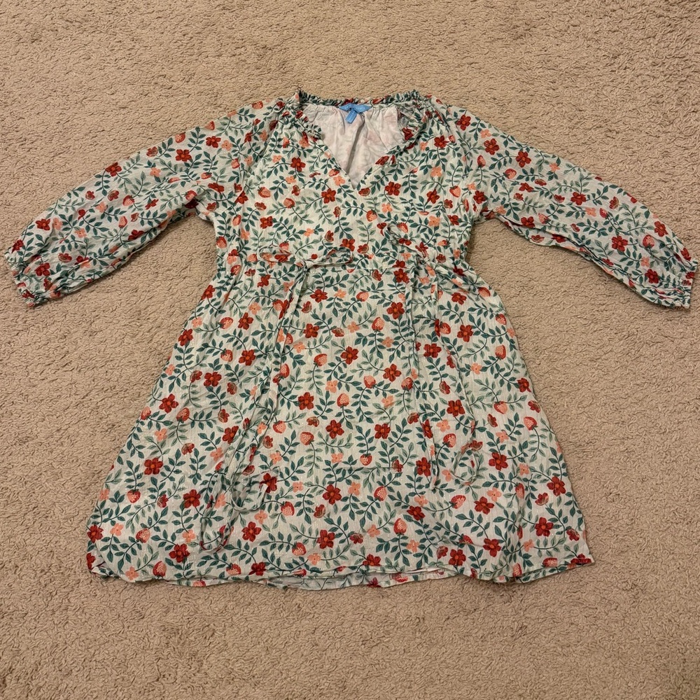 draper james Floral Print Dress with Red and Green Pattern/ size S